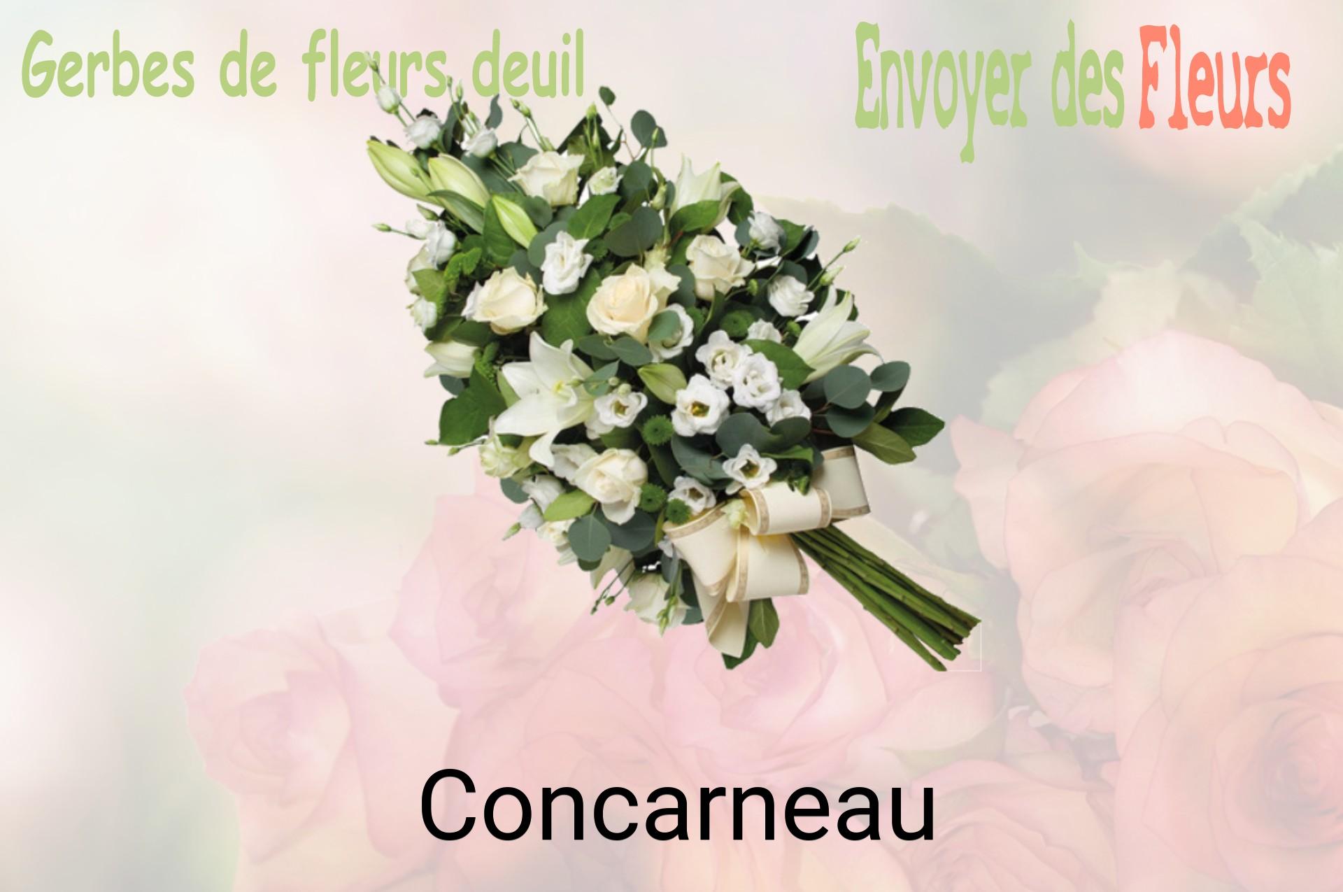 Gerbe de fleurs de deuil livrée à Concarneau
